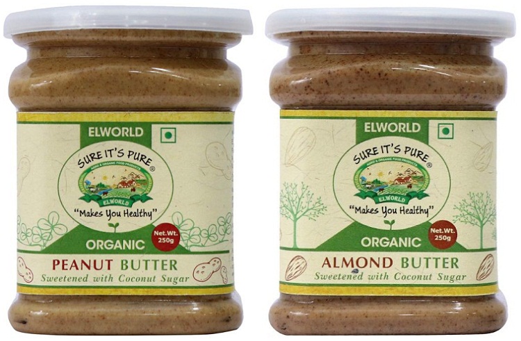 Organic peanut butter & organic almond butter sweetened with coconut sugar - by Elworld Organic-6-7