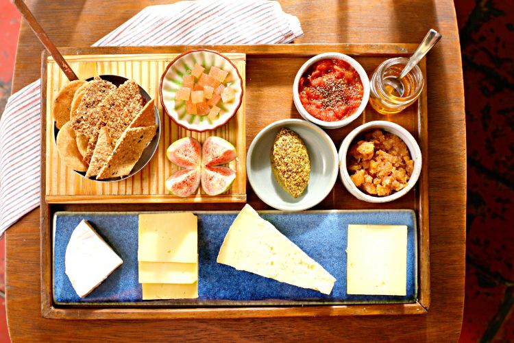 Begum Victoria's cheese platter with Fontina, Havarti, Bel Paese and Brie cheeses