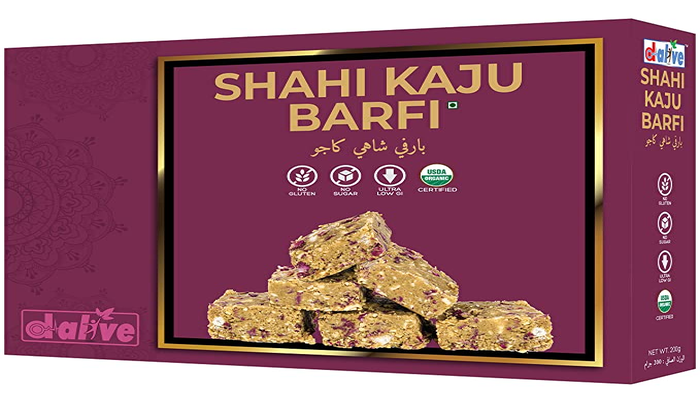 D-Alive shahi kaju barfi-sugar free- Pure & Eco India--